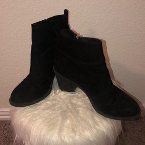Black Suede Booties
